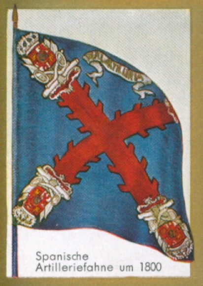 Verzamelfoto Ulmenried vlag foto nr. 193, Spaanse artillerievlag rond ...